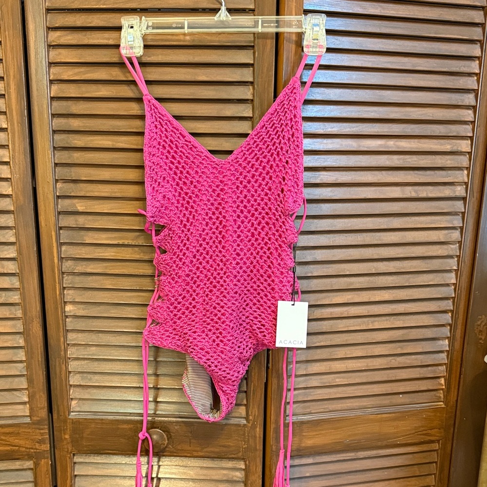 NWT Acacia crochet one piece swimsuit